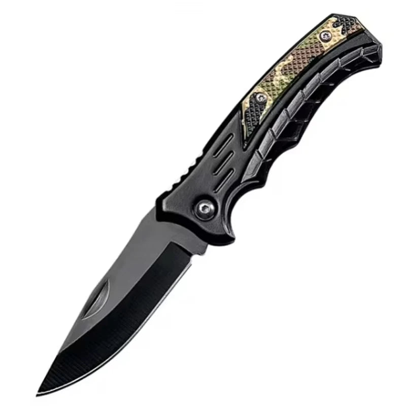 Versatile Stainless Steel Folding Knife - Perfect for Fishing, Camping, and Outdoor Adventures with Comfortable PP Handle