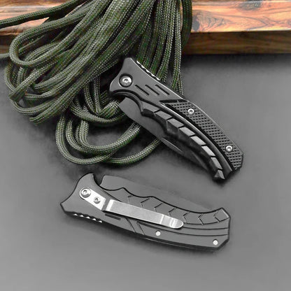 Versatile Stainless Steel Folding Knife - Perfect for Fishing, Camping, and Outdoor Adventures with Comfortable PP Handle