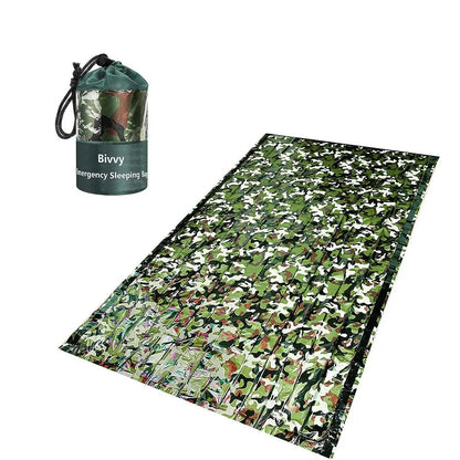 Stay Warm and Safe with the Ultra Waterproof Mylar Emergency Sleeping Bag - Perfect for Camping and Hiking!