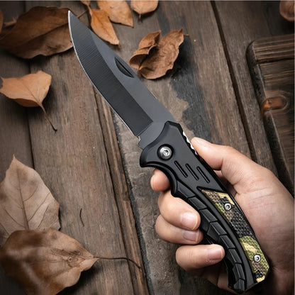 Versatile Stainless Steel Folding Knife - Perfect for Fishing, Camping, and Outdoor Adventures with Comfortable PP Handle